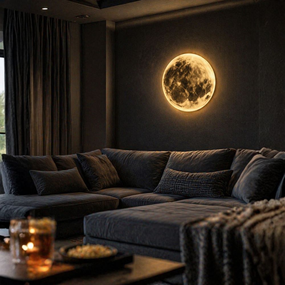 Nowoczesna Lampa LED Księżycowa