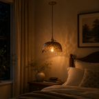 Ręcznie wykonana lampa wisząca o ciepłym blasku