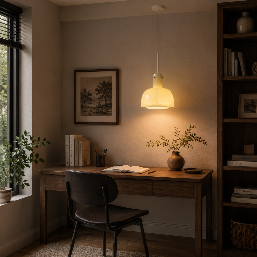 Minimalistyczna szklana lampa wisząca