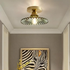 Lampa Sufitowa Szklana Vintage LED Kwiatowa