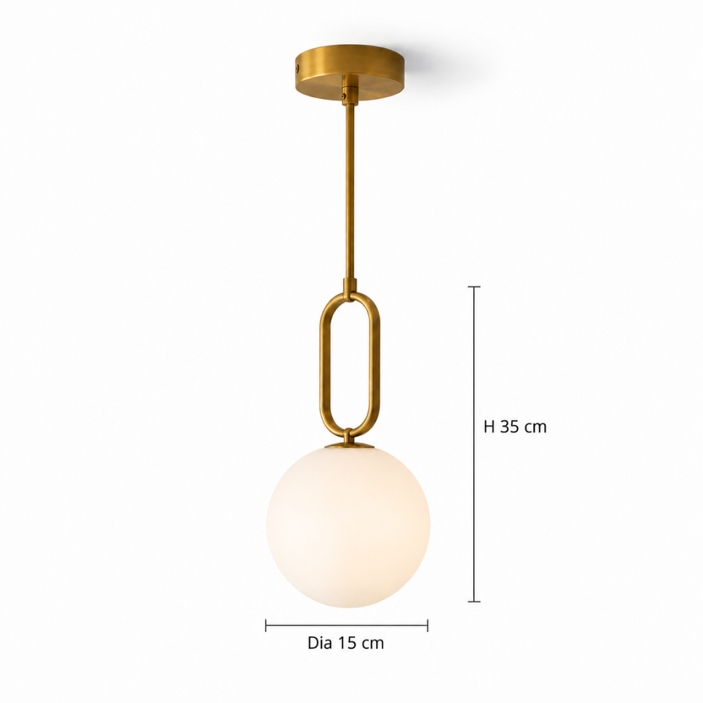 Minimalistyczna szklana lampa wisząca w kształcie owalnego pierścienia