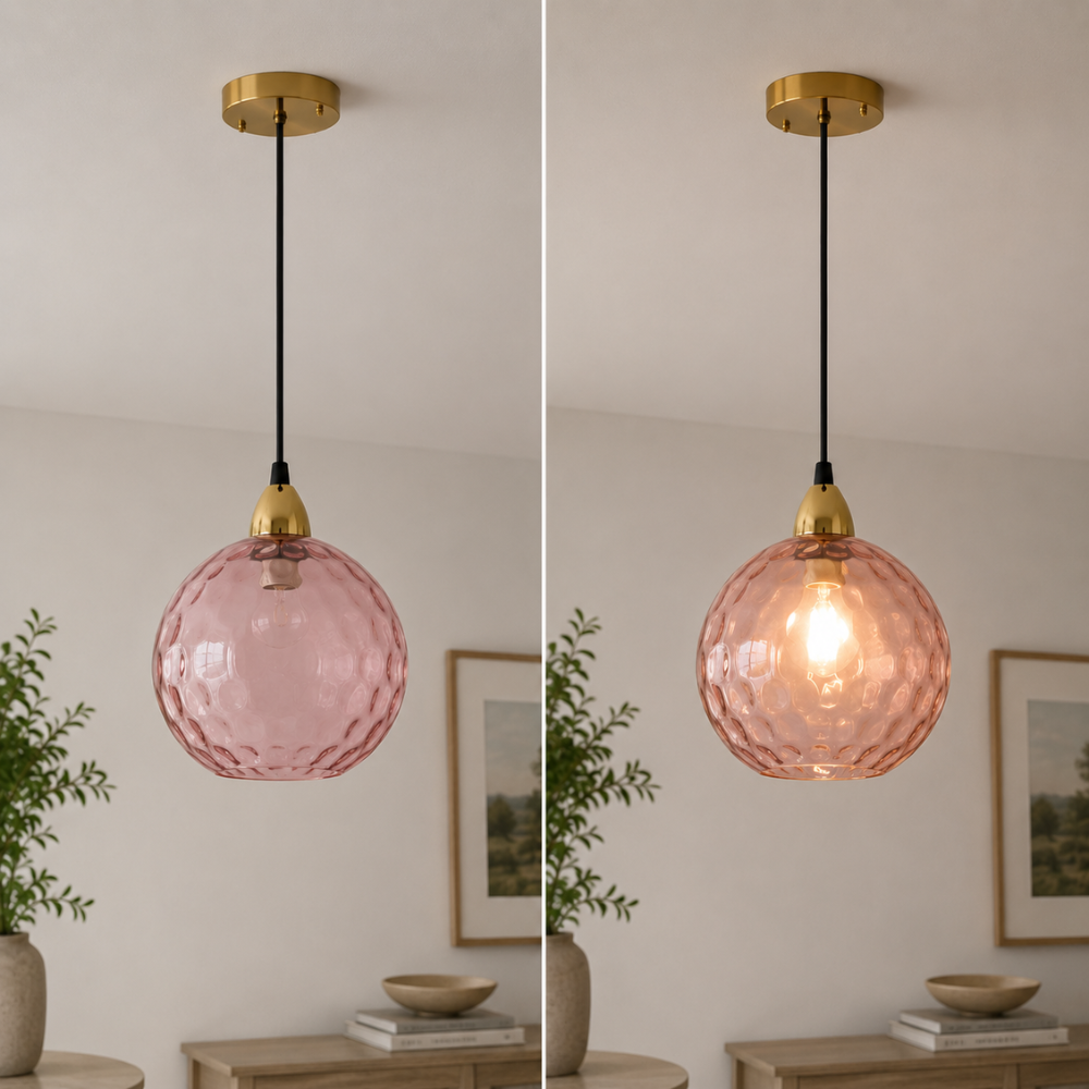 Kolorowa szklana lampa wisząca do nowoczesnych wnętrz