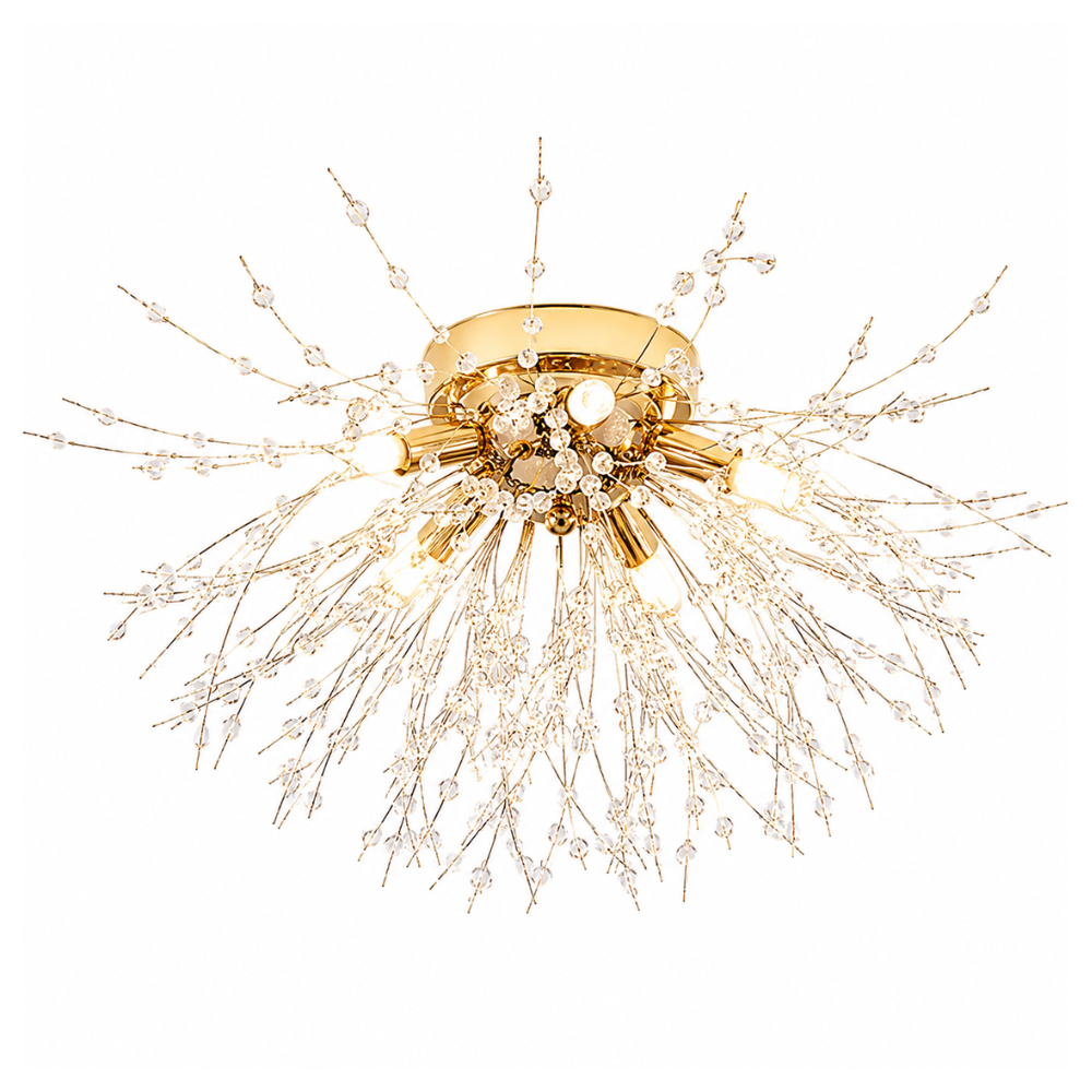 Lampa sufitowa Dandelion Crystal – nowoczesny żyrandol w stylu fajerwerków