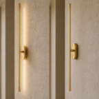 Minimalistyczna lampa ścienna LED góra dół złote wykończenie