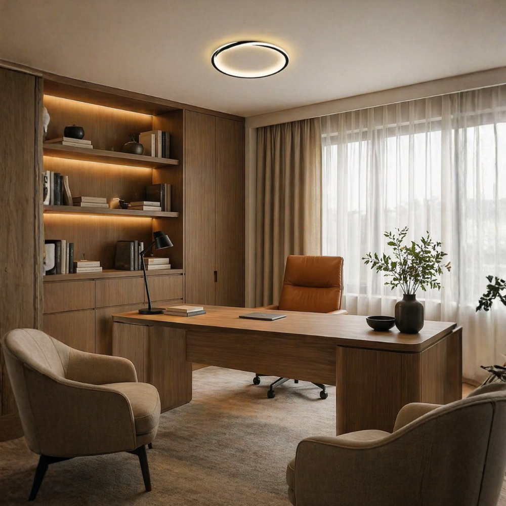 Nowoczesna Lampa Sufitowa LED w Kształcie Skręconego Pierścienia