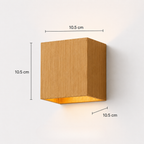 Klamka ścienna LED Nordic Wood Grain – naturalna faktura drewna