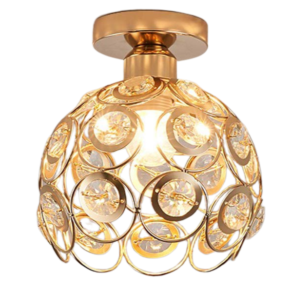 Lampa Sufitowa Złota Kulista LED