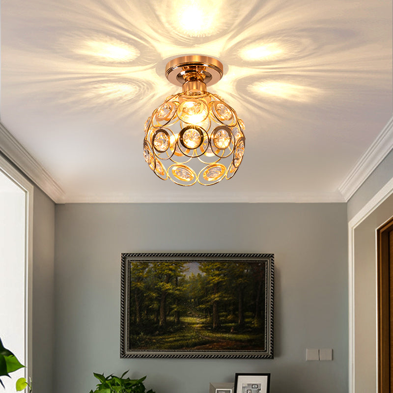 Lampa Sufitowa Złota Kulista LED