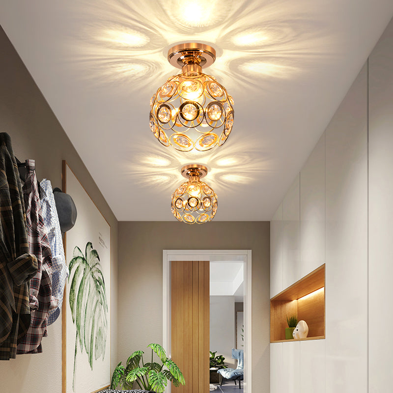 Lampa Sufitowa Złota Kulista LED