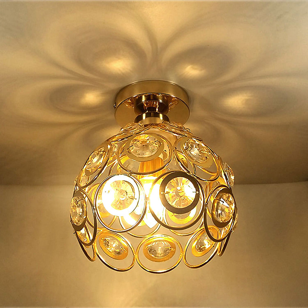 Lampa Sufitowa Złota Kulista LED