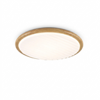 Okrągła drewniana lampa sufitowa LED