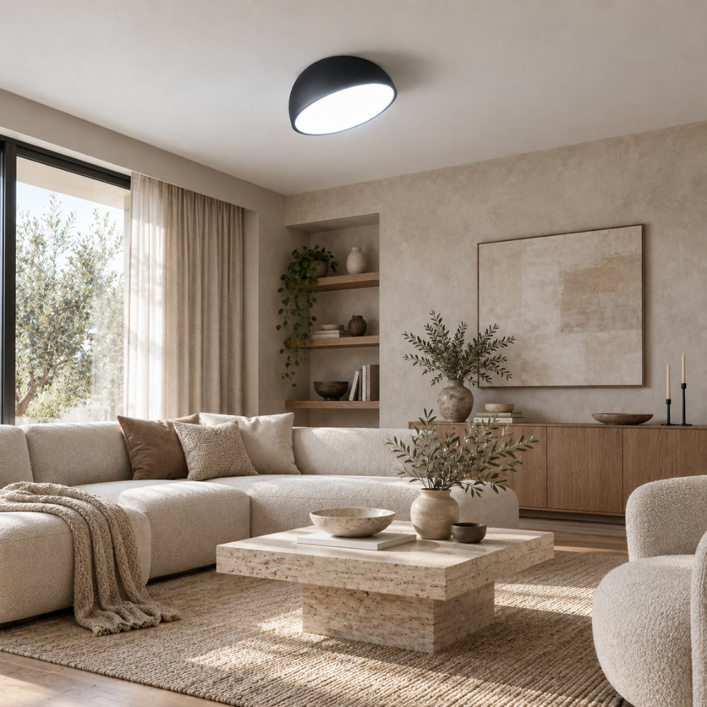 Nowoczesna lampa sufitowa led typu flush mount
