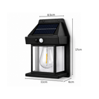 Solarna lampa ścienna z czujnikiem ruchu