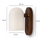 Kinkiet drewniany Nordic Dome – minimalistyczne oświetlenie nastrojowe