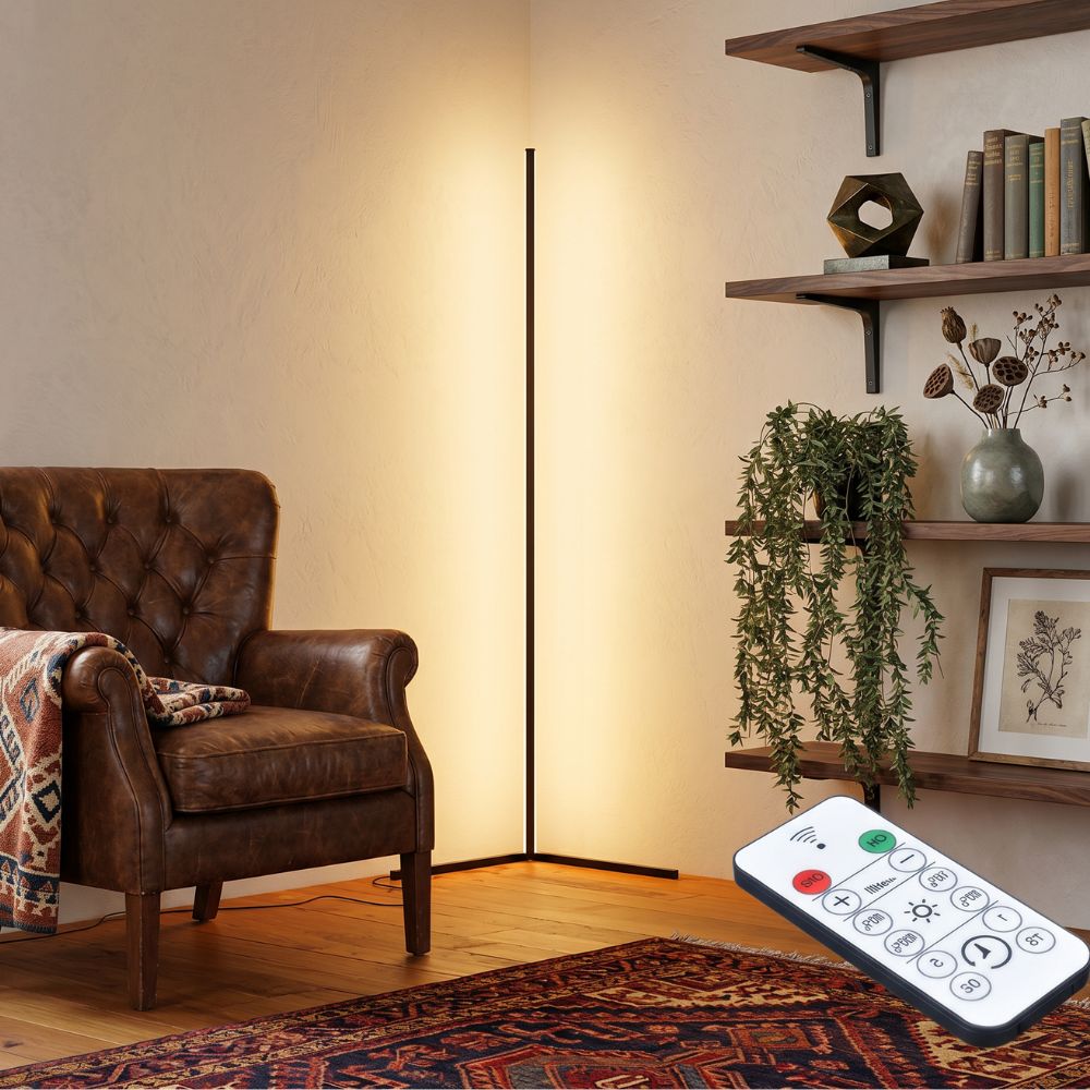 Ambientowa narożna lampa podłogowa LED