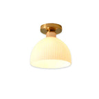 Lampa Sufitowa Szklana Biała LED
