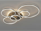 Lampa Sufitowa LED Czarna do Salonu