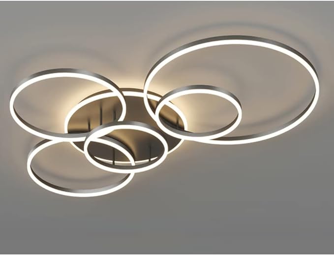 Lampa Sufitowa LED Czarna do Salonu