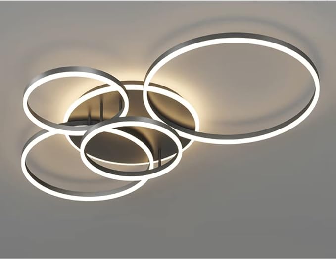 Lampa Sufitowa LED Czarna do Salonu