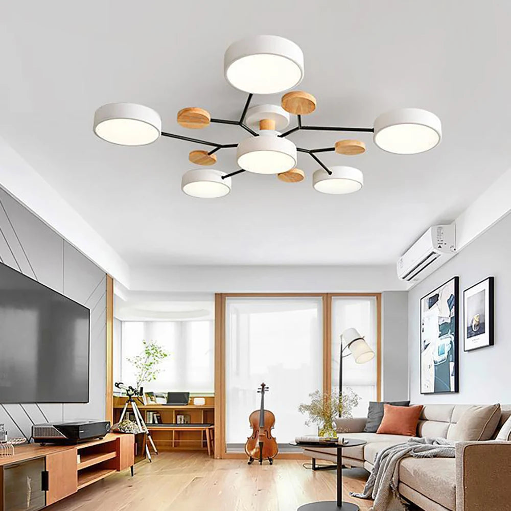 Smukła lampa sufitowa z ręcznie wykończonymi detalami – nowoczesny design