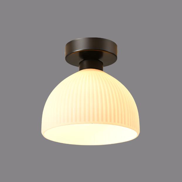 Lampa Sufitowa Szklana Biała LED
