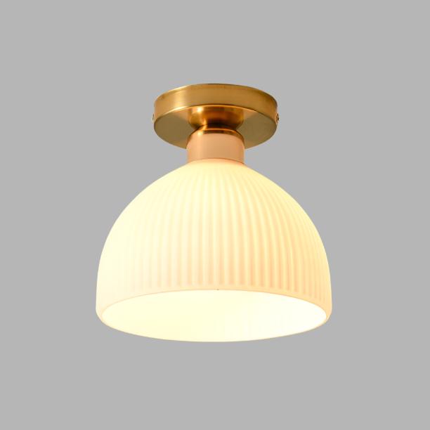 Lampa Sufitowa Szklana Biała LED