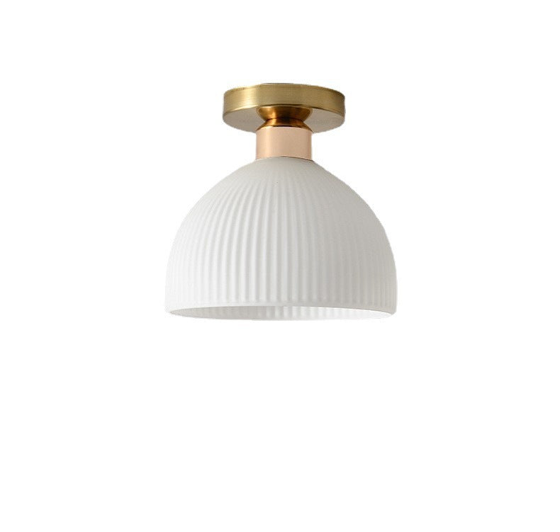 Lampa Sufitowa Szklana Biała LED