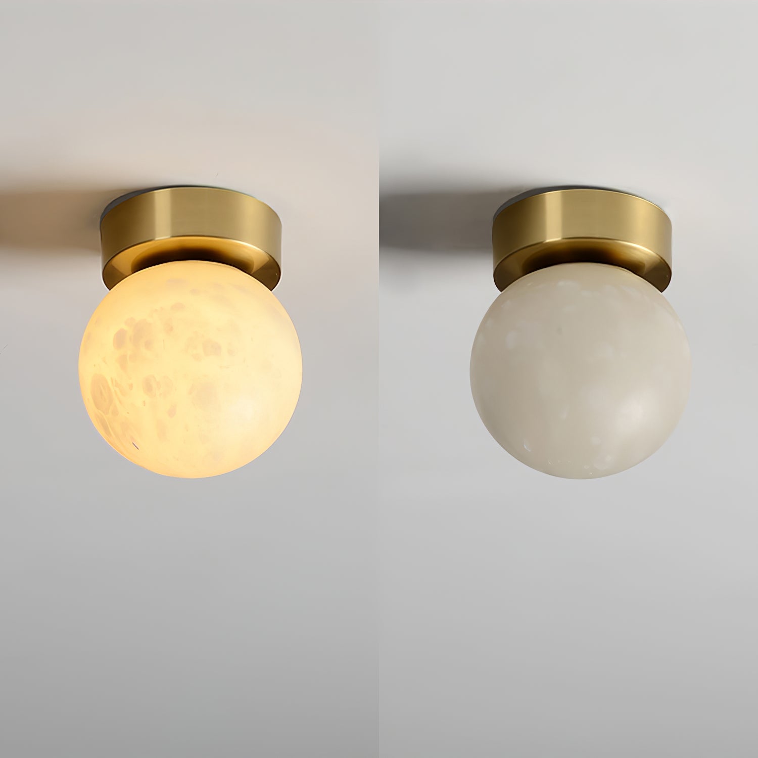 Księżycowa lampa sufitowa z alabastru