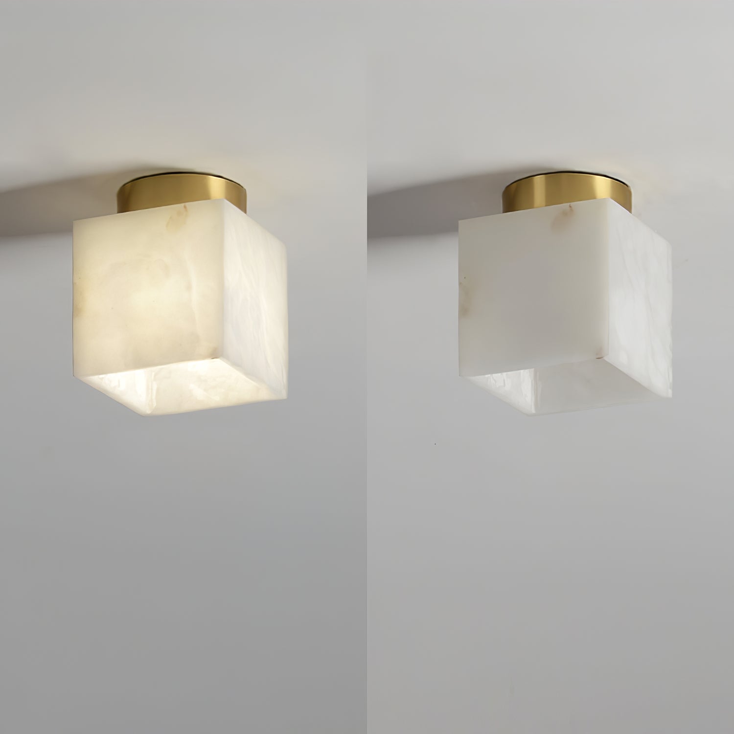 Księżycowa lampa sufitowa z alabastru