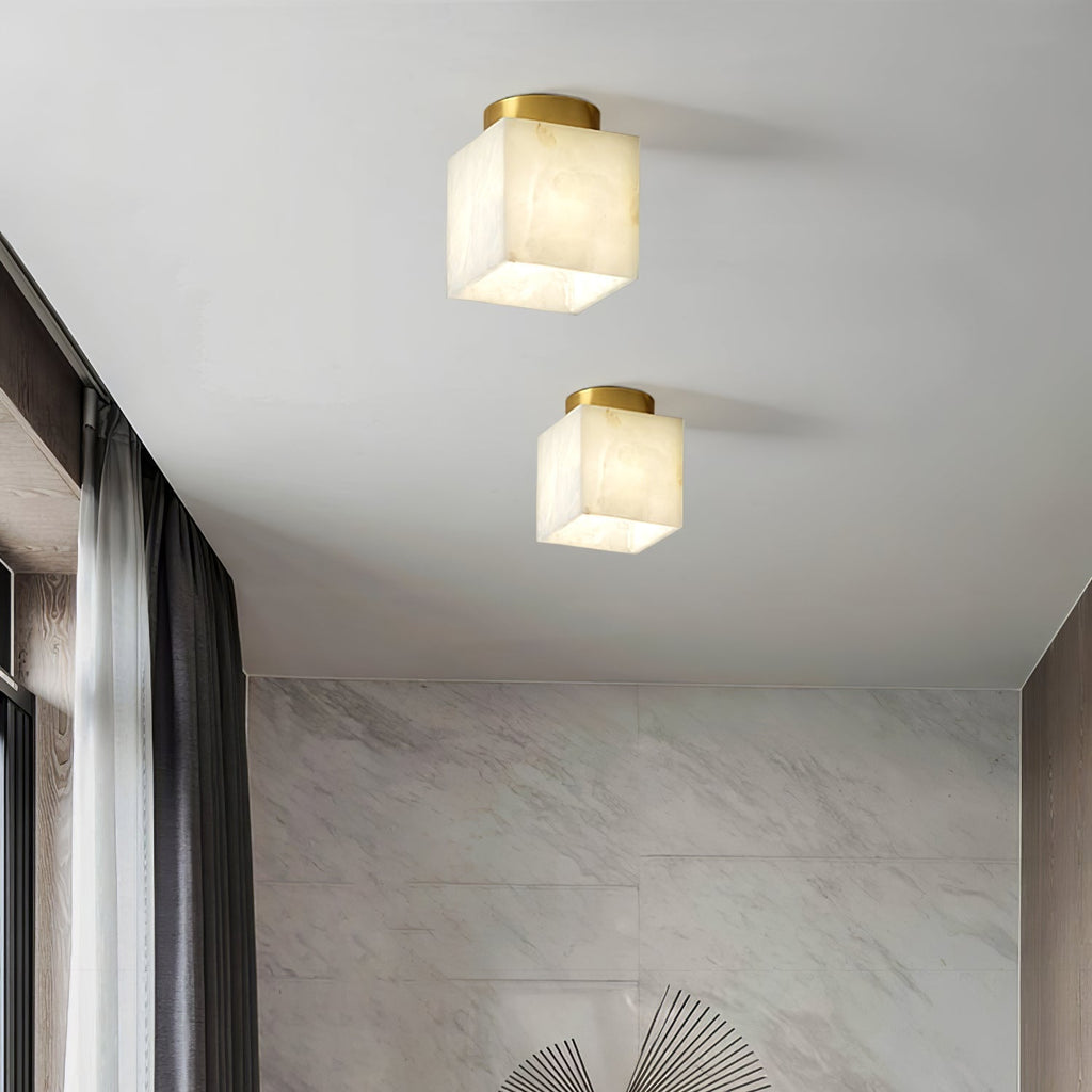 Księżycowa lampa sufitowa z alabastru