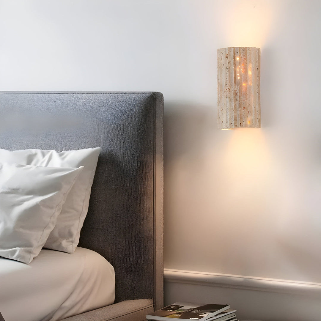 Lampa ścienna z naturalnego kamienia – nowoczesne oświetlenie