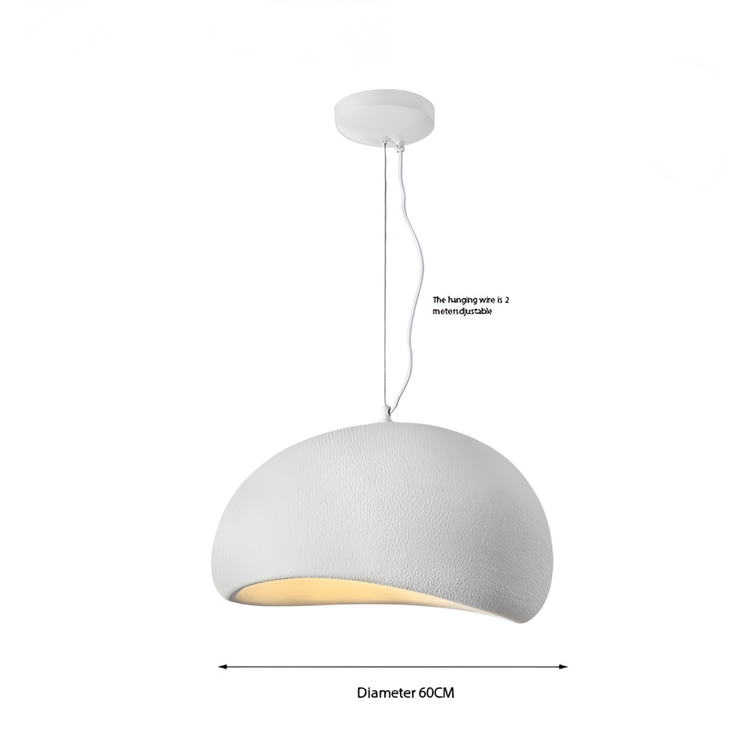 Lampa sufitowa Wabi Sabi z włókna szklanego, styl nordycki