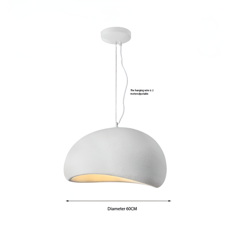 Lampa sufitowa Wabi Sabi z włókna szklanego, styl nordycki