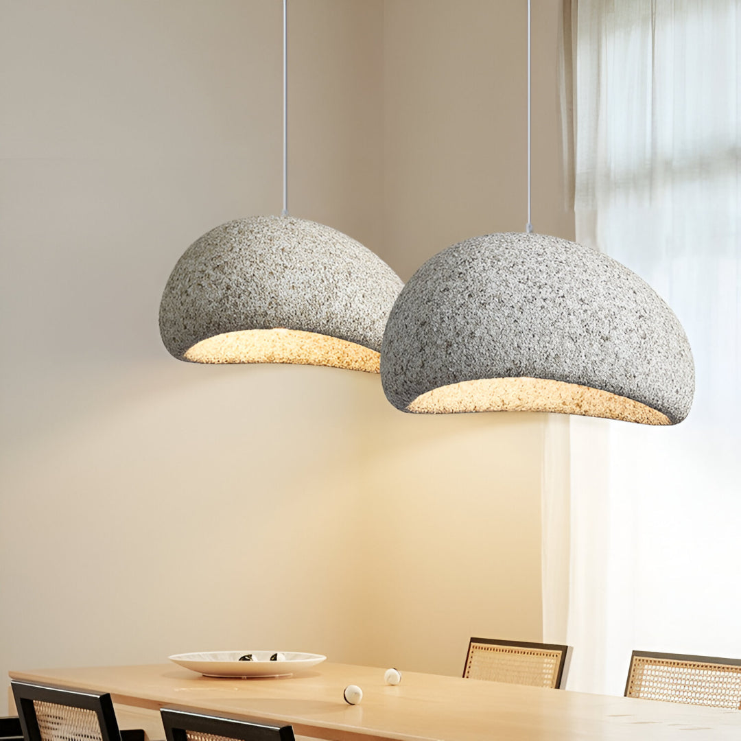 Lampa sufitowa Wabi Sabi z włókna szklanego, styl nordycki