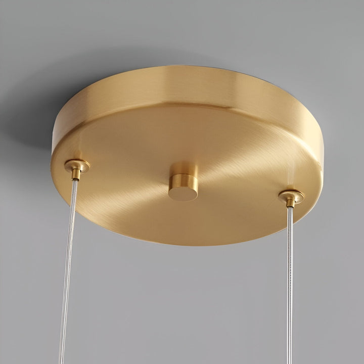 Nowoczesna lampa sufitowa z szklaną kloszem i LED, styl retro