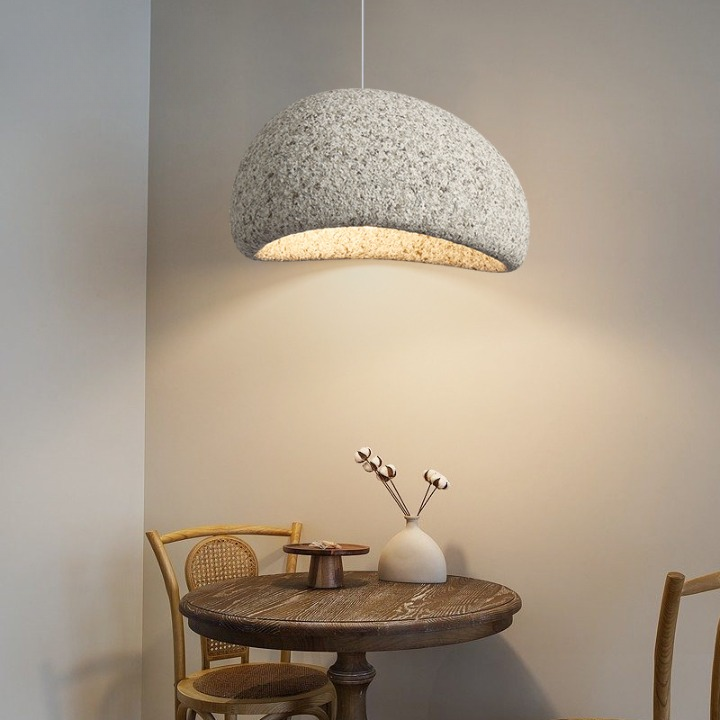 Lampa sufitowa Wabi Sabi z włókna szklanego, styl nordycki