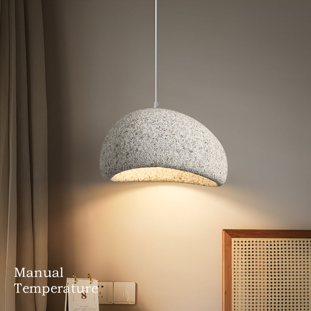 Lampa sufitowa Wabi Sabi z włókna szklanego, styl nordycki