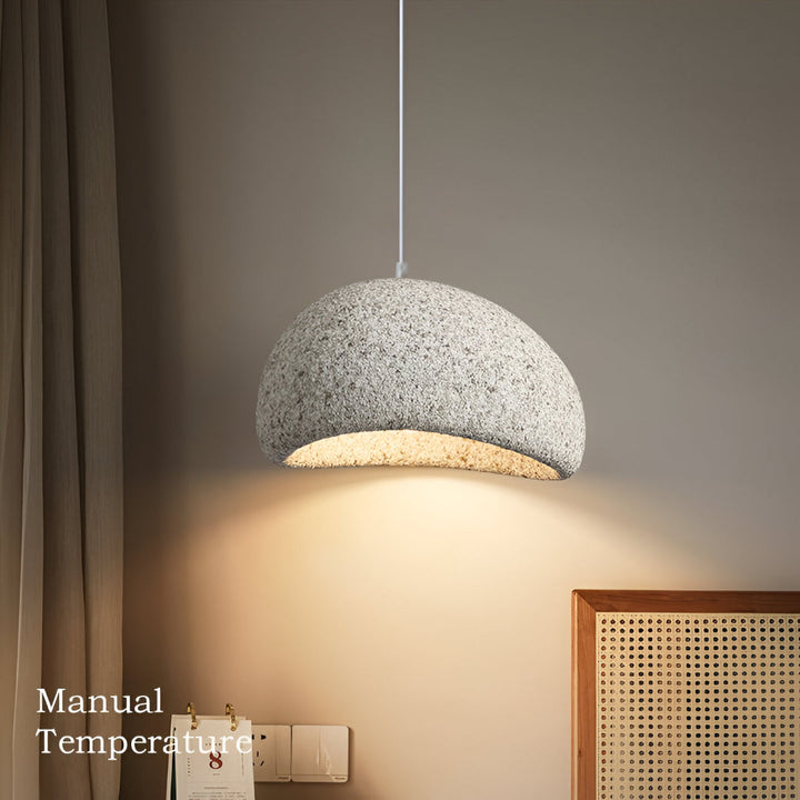 Lampa sufitowa Wabi Sabi z włókna szklanego, styl nordycki