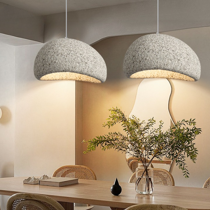 Lampa sufitowa Wabi Sabi z włókna szklanego, styl nordycki
