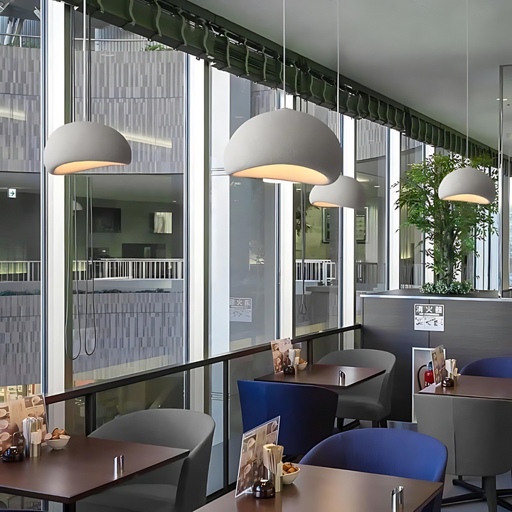 Lampa sufitowa Wabi Sabi z włókna szklanego, styl nordycki
