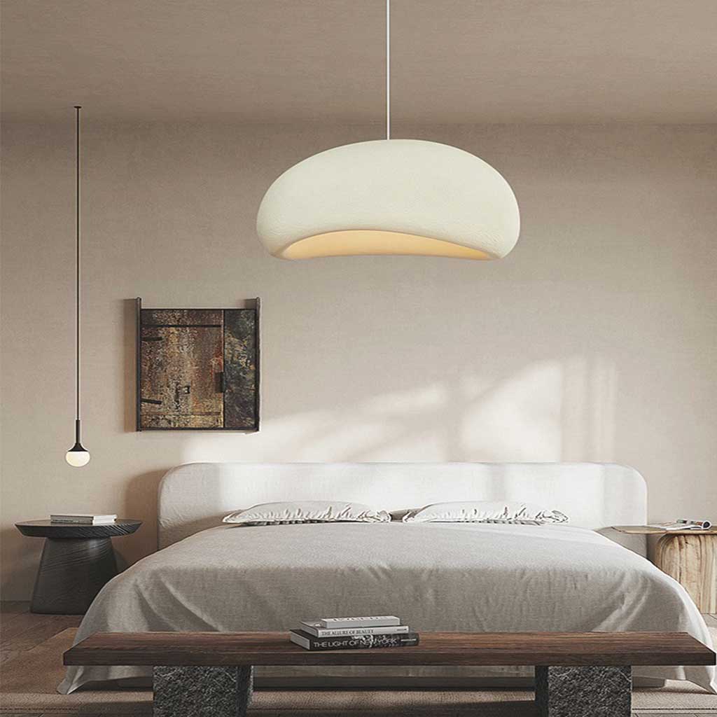 Lampa sufitowa Wabi Sabi z włókna szklanego, styl nordycki