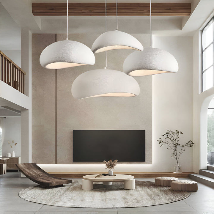 Lampa sufitowa Wabi Sabi z włókna szklanego, styl nordycki