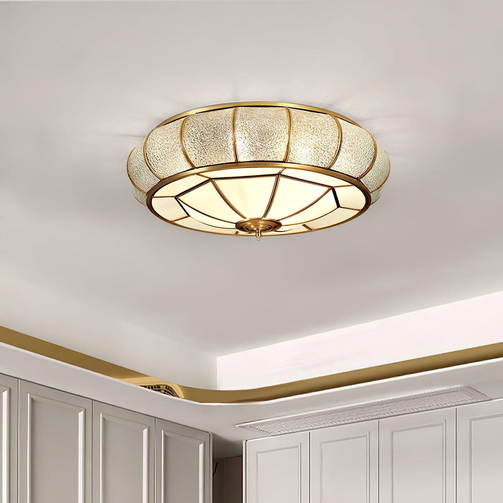 Lampa Sufitowa Szklana Teksturowana