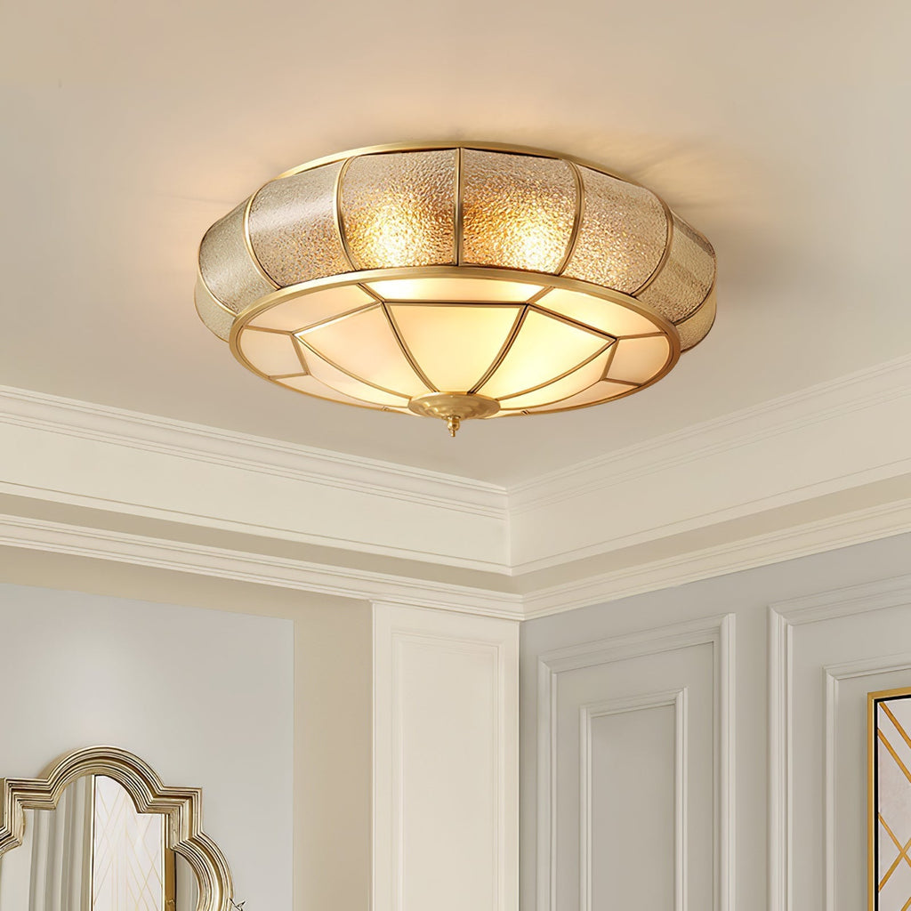 Lampa Sufitowa Szklana Teksturowana