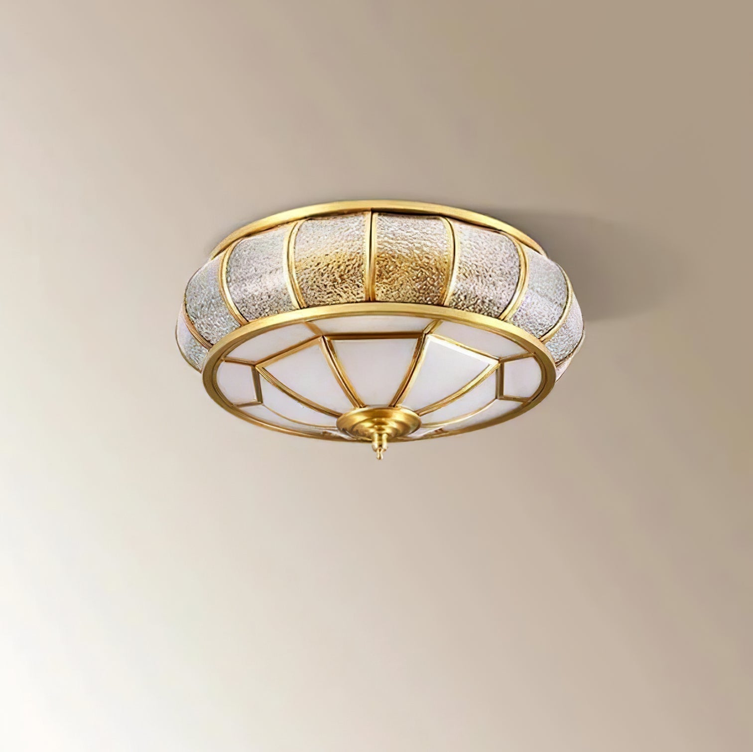 Lampa Sufitowa Szklana Teksturowana
