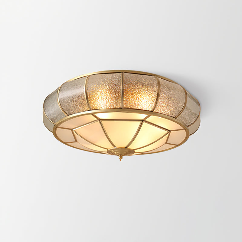 Lampa Sufitowa Szklana Teksturowana