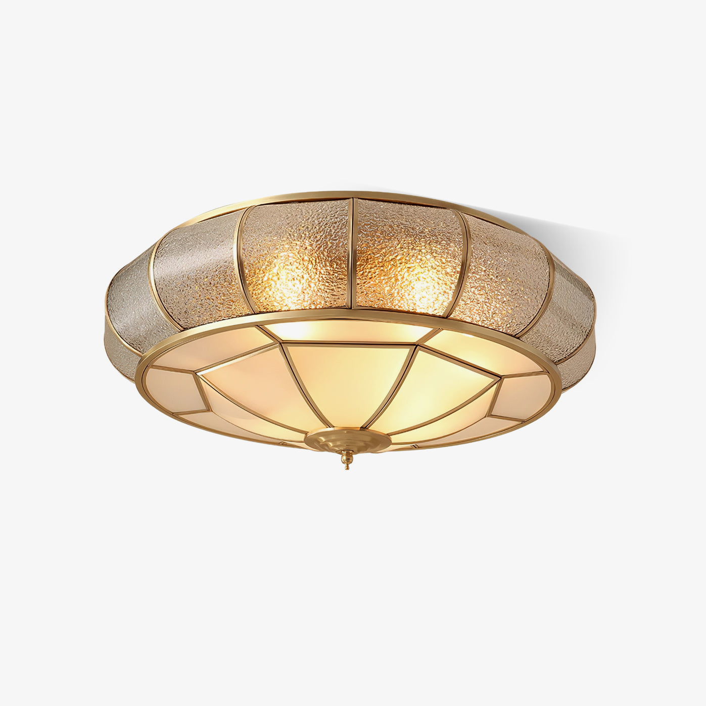 Lampa Sufitowa Szklana Teksturowana