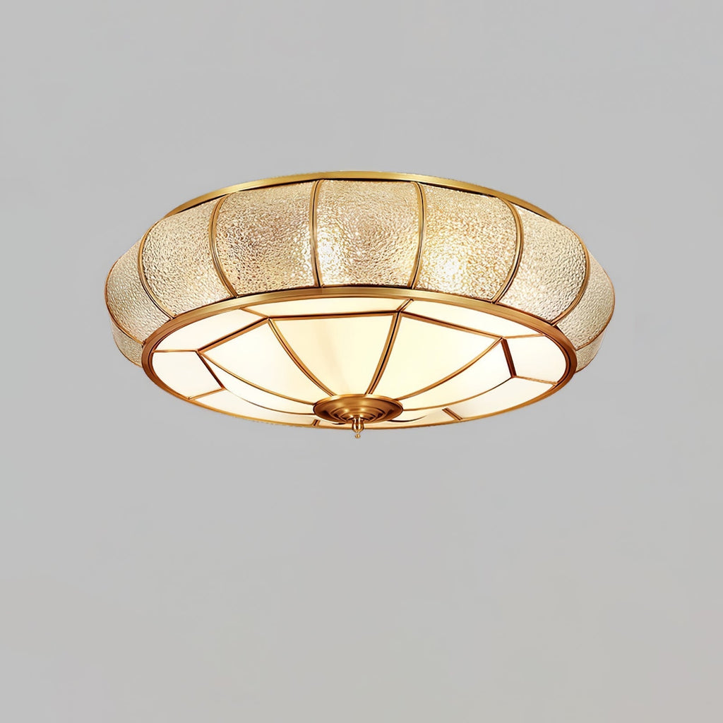 Lampa Sufitowa Szklana Teksturowana