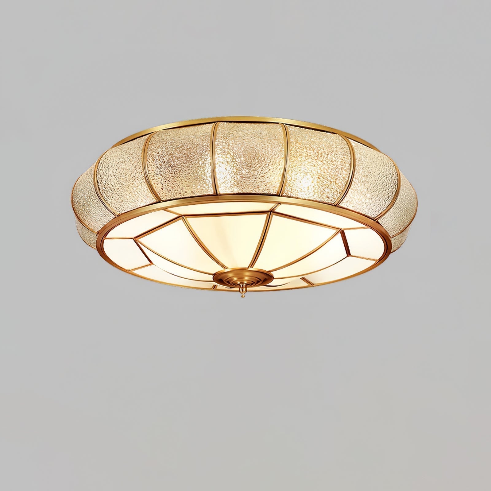 Lampa Sufitowa Szklana Teksturowana