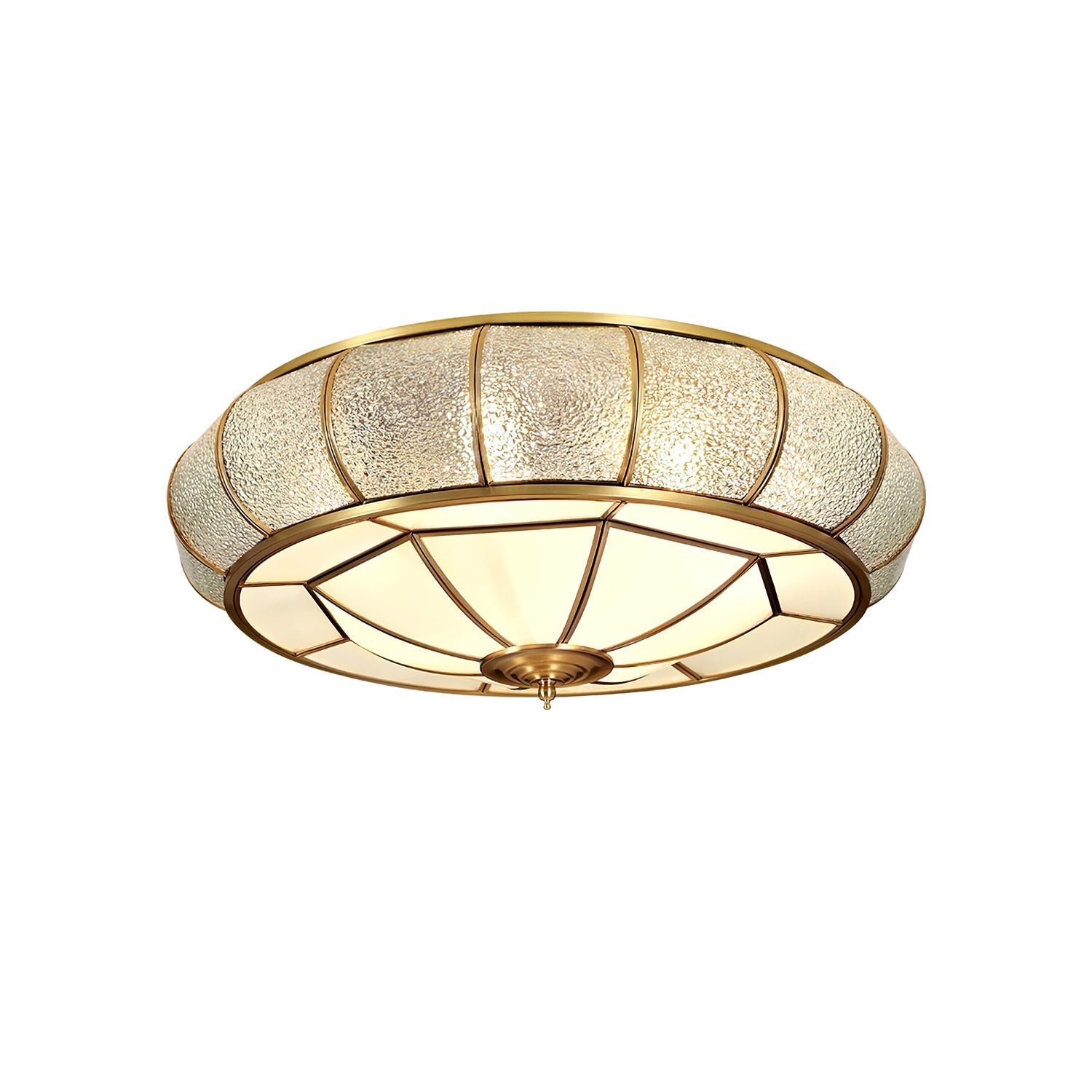 Lampa Sufitowa Szklana Teksturowana